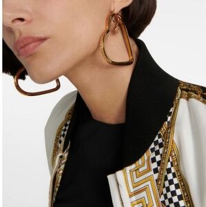 Versace Heart Shaped Gold Earrings